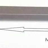 Складская программа Brass ручка-профиль 9711, 14x3000 мм, матовый хром