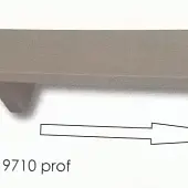 Складская программа Brass ручка-профиль 9710, 22x3000 мм, матовый хром