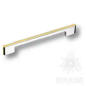 Ручки Brass Модерн 182160mp02pl08 ручка мебельная модерн, 160мм, глянцевый хром с желтой вставкой