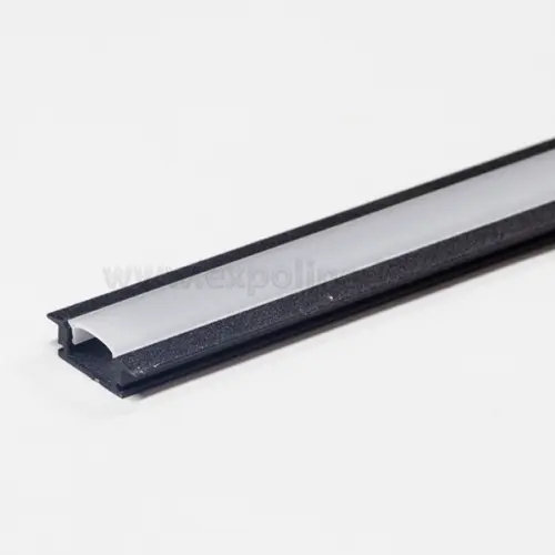 Профиль для светодиодных лент профиль alp001-r 3.0м встраиваемый для led-ленты с рассеивателем, черный
