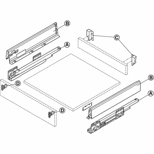 Ящики Matrix Box S выдвижной ящик matrix box s, с доводчиком, nl-450*84мм, белый