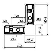 Латунь А21 уголок соединительный 3l, латунь, modus