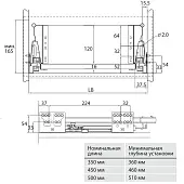 Ящики Samsung IREX комплект ящика samsung irex, c доводчиком, nl-450*136мм (1 рейлинг), серый