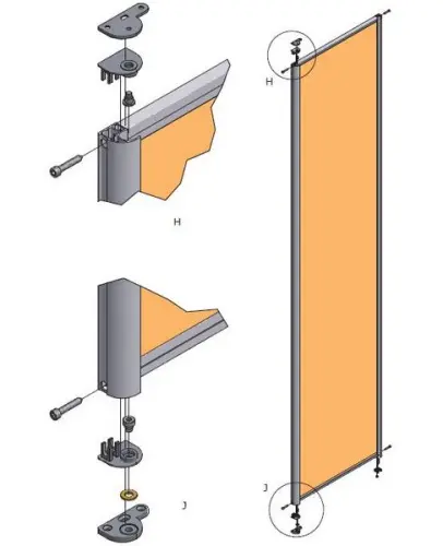 Комплекты распашных дверей Raumplus комплект профиля раумплюс s751 для 1 распашной двери (справа), ширина шкафа до 1000 мм, серебро