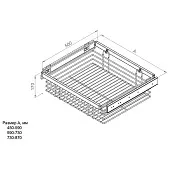 Корзины сетчатые корзина выдвижная для белья umm 450-590*500*170мм с напр., серый