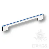 Ручки Brass Модерн 182160mp02pl12 ручка мебельная модерн, 160мм, глянцевый хром с синей вставкой