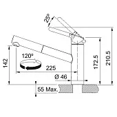 Смесители Franke смеситель кухонный franke orbit pull-out с выдвижным шлангом, хром